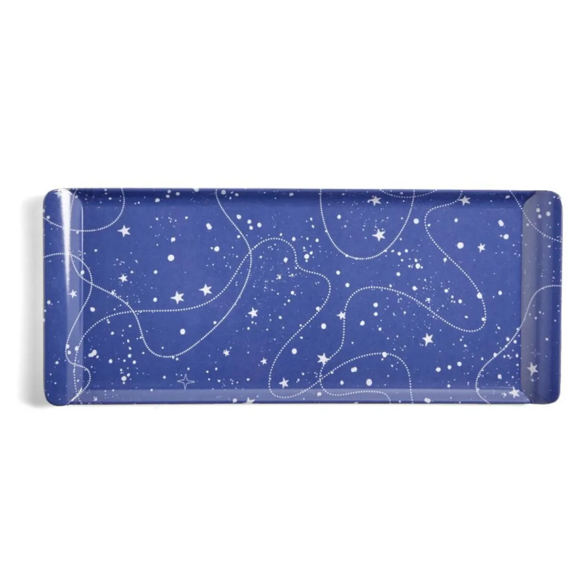 Vaisselle Et Accessoires De Table<Gifi Plateau de service rectangulaire mélaminé bleu motif astral 18x37,5cm