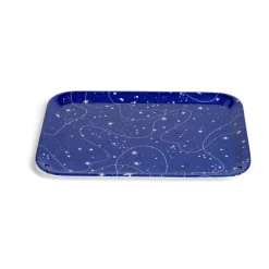 Vaisselle Et Accessoires De Table<Gifi Plateau de service rectangulaire mélaminé bleu motif astral 21,7x28,7cm