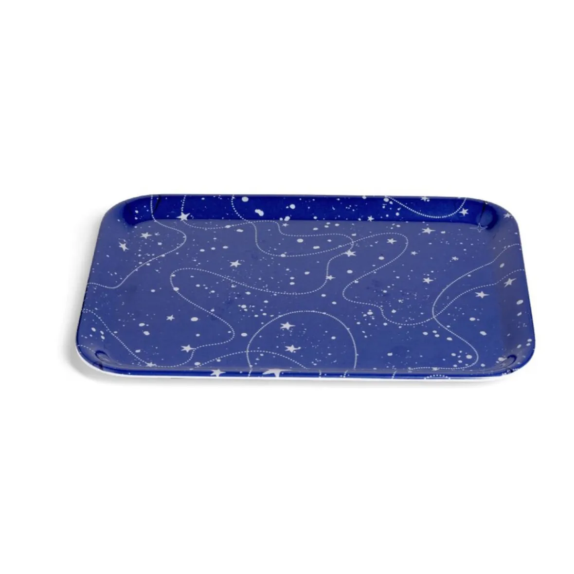 Vaisselle Et Accessoires De Table<Gifi Plateau de service rectangulaire mélaminé bleu motif astral 21,7x28,7cm