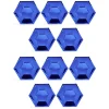 Gifi Plateau hexagonal carton bleu métallisé Ø26cm x10| Vaisselle Et Accessoires De Table