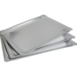 Gifi Plateau rectangulaire argenté en carton x3| Vaisselle Et Accessoires De Table