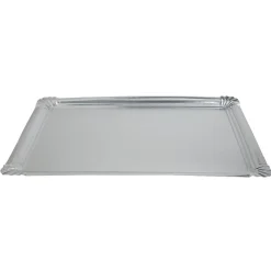 Gifi Plateau rectangulaire argenté en carton x3| Vaisselle Et Accessoires De Table