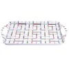 Vaisselle Et Accessoires De Table<Gifi Plateau rectangulaire blanc motifs carreaux multicolores 34x50,5cm