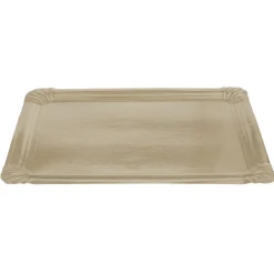 Gifi Plateau rectangulaire doré en carton x5| Vaisselle Et Accessoires De Table