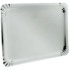 Gifi Plateau rectangulaire en carton argenté x 5| Vaisselle Et Accessoires De Table