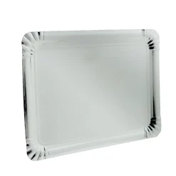Gifi Plateau rectangulaire en carton argenté x 5| Vaisselle Et Accessoires De Table
