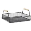 Gifi Plateau rectangulaire maille métal noir| Vaisselle Et Accessoires De Table
