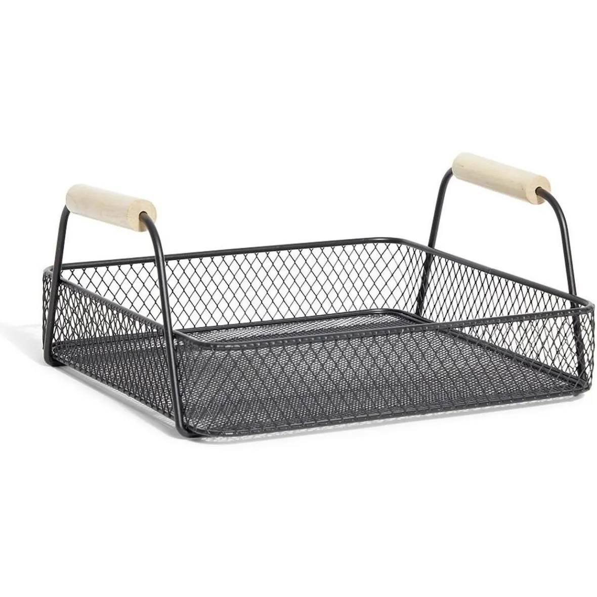 Gifi Plateau rectangulaire maille métal noir| Vaisselle Et Accessoires De Table