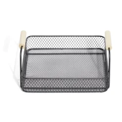 Gifi Plateau rectangulaire maille métal noir| Vaisselle Et Accessoires De Table