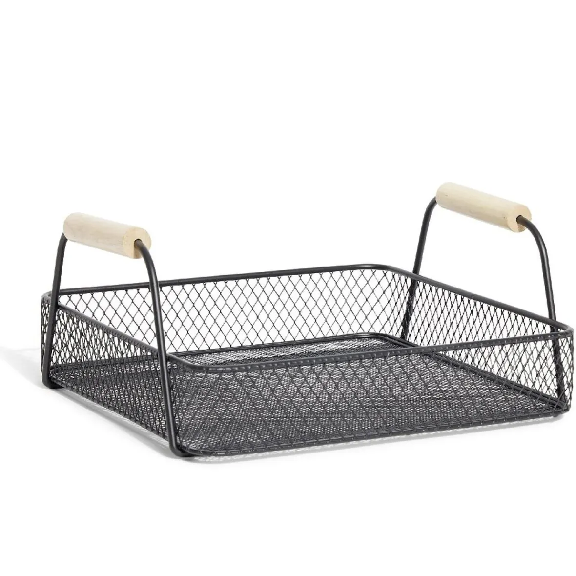 Gifi Plateau rectangulaire maille métal noir| Vaisselle Et Accessoires De Table