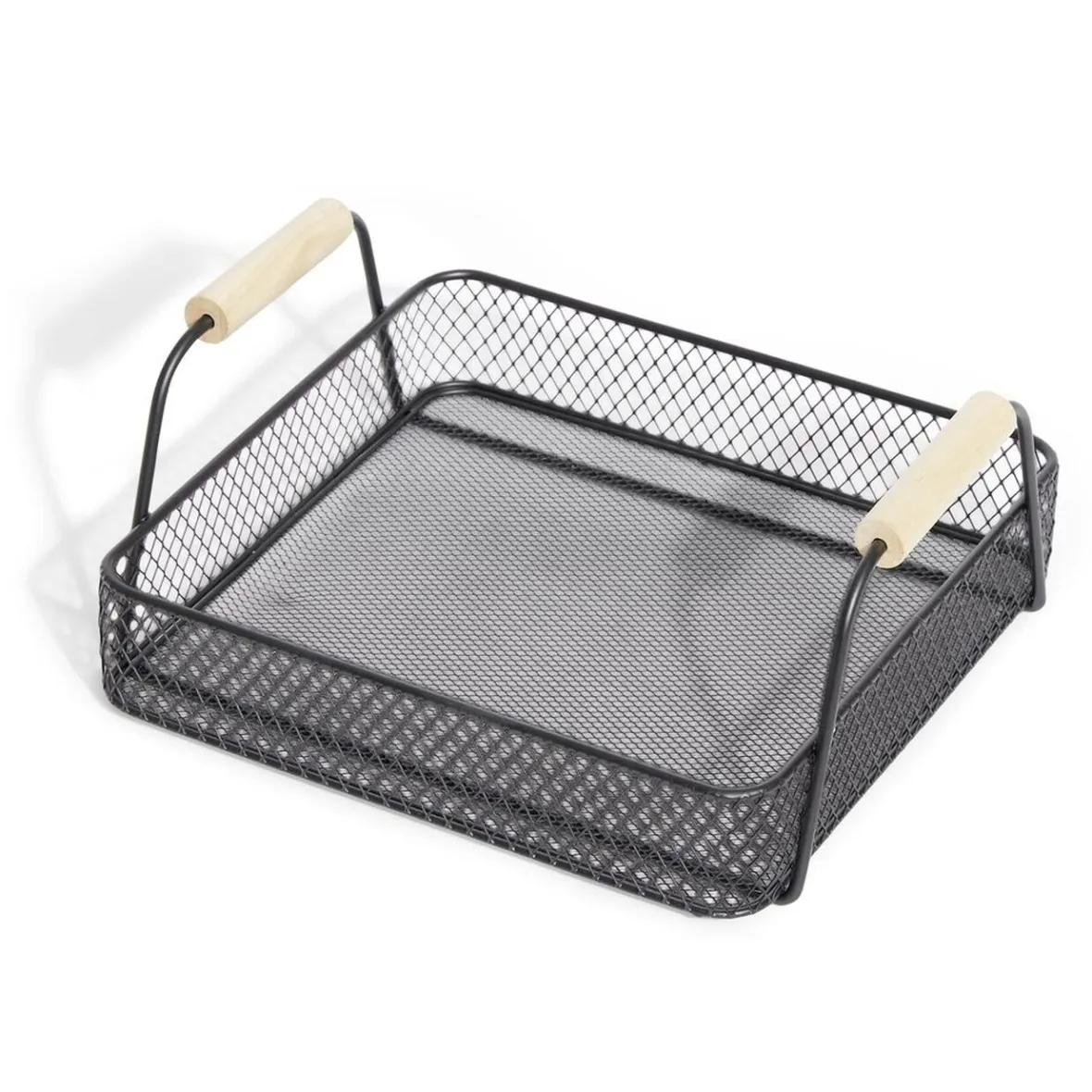 Gifi Plateau rectangulaire maille métal noir| Vaisselle Et Accessoires De Table