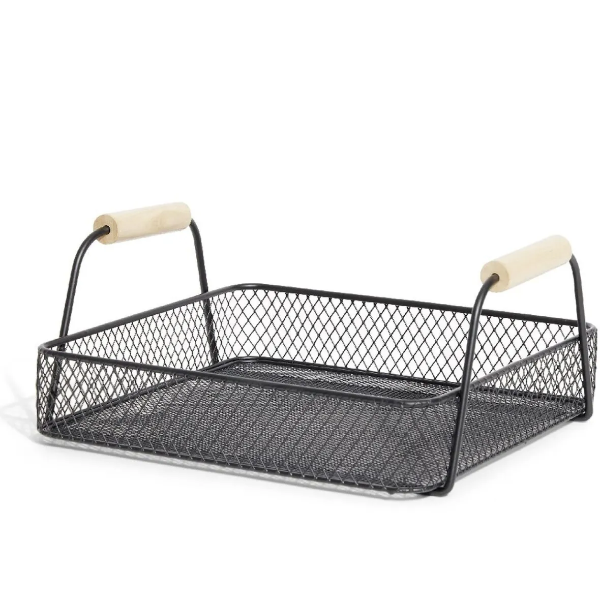 Gifi Plateau rectangulaire maille métal noir| Vaisselle Et Accessoires De Table
