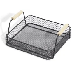 Gifi Plateau rectangulaire maille métal noir| Vaisselle Et Accessoires De Table