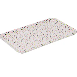 Vaisselle Et Accessoires De Table<Gifi Plateau rectangulaire mélamine blanc motif pois multicolores