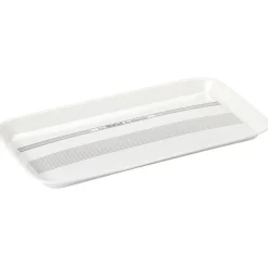 Gifi Plateau rectangulaire mélamine blanc écritures noires| Vaisselle Et Accessoires De Table