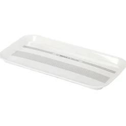 Gifi Plateau rectangulaire mélamine blanc écritures noires| Vaisselle Et Accessoires De Table