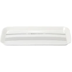 Gifi Plateau rectangulaire mélamine blanc écritures noires| Vaisselle Et Accessoires De Table