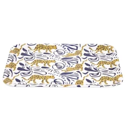 Vaisselle Et Accessoires De Table<Gifi Plateau rectangulaire motif léopard blanc et bleu 27x38cm