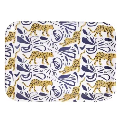 Vaisselle Et Accessoires De Table<Gifi Plateau rectangulaire motif léopard blanc et bleu 27x38cm