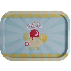 Gifi Plateau rectangulaire métal décor glace multicolore| Vaisselle Et Accessoires De Table