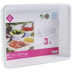 Gifi Plateau rectangulaire plastique blanc 3L| Vaisselle Et Accessoires De Table