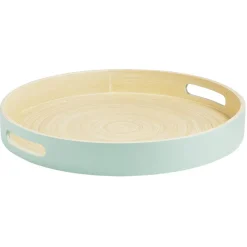 Gifi Plateau rond en bambou coloré| Vaisselle Et Accessoires De Table