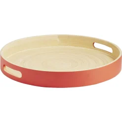 Gifi Plateau rond en bambou coloré Ø35 cm| Vaisselle Et Accessoires De Table