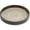 Gifi Plateau rond en mdf design noir naturel Ø38 cm| Vaisselle Et Accessoires De Table