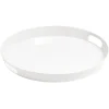 Gifi Plateau rond mélamine uni blanc| Vaisselle Et Accessoires De Table