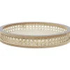 Gifi Plateau rond rotin et osier Ø30cm naturel et gris| Vaisselle Et Accessoires De Table