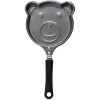 Cuisson<Gifi Poêle à pancake forme ourson gris et noir L15cm