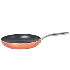 Cuisson<Gifi Poêle aluminium extérieur cuivre ø28 cm