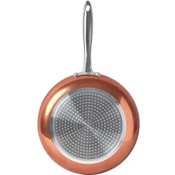 Cuisson<Gifi Poêle aluminium extérieur cuivre ø28 cm