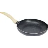 Cuisson<Gifi Poêle antiadhérente poignée soft touch beige et noir Ø24cm