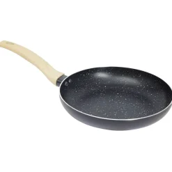Cuisson<Gifi Poêle antiadhérente poignée soft touch beige et noir Ø28cm