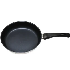 Cuisson<Gifi Poêle antiadhésive inox poignée bakélite noire