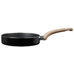 Cuisson<Gifi Poêle noire manche effet bois Ø 20