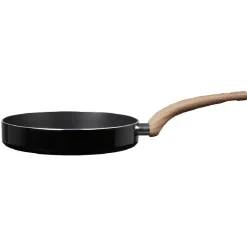 Cuisson<Gifi Poêle noire manche effet bois Ø 24