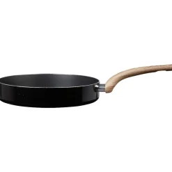 Cuisson<Gifi Poêle noire manche effet bois Ø 28