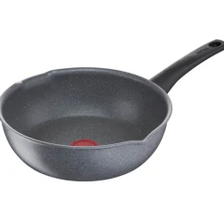 Cuisson<Gifi Poêle sauteuse Tefal Mineralia Force aluminium moucheté gris noir ø 26 cm