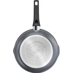 Cuisson<Gifi Poêle sauteuse Tefal Mineralia Force aluminium moucheté gris noir ø 26 cm