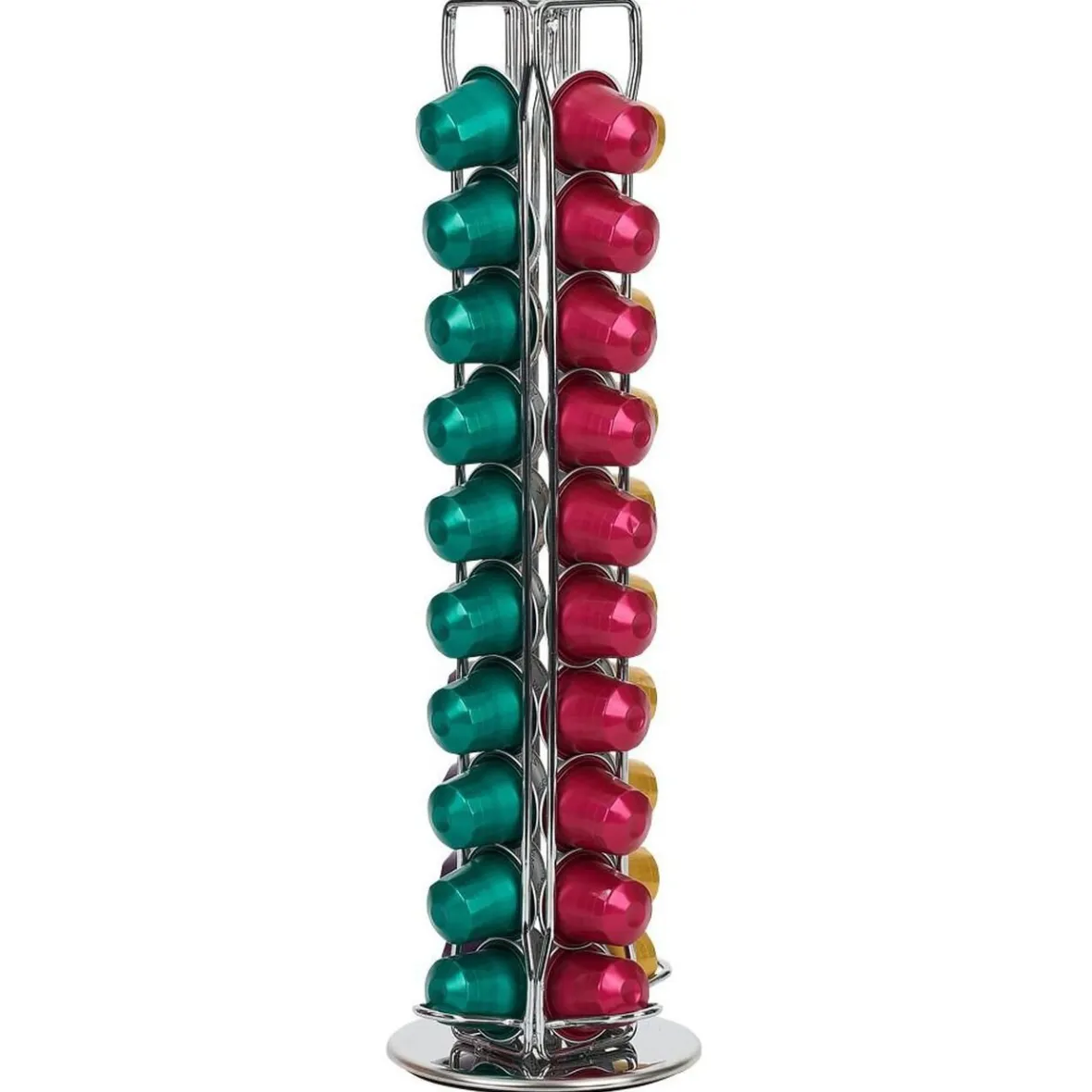 Rangement De Cuisine<Gifi Porte capsules rotatif en inox Ø11xH37cm