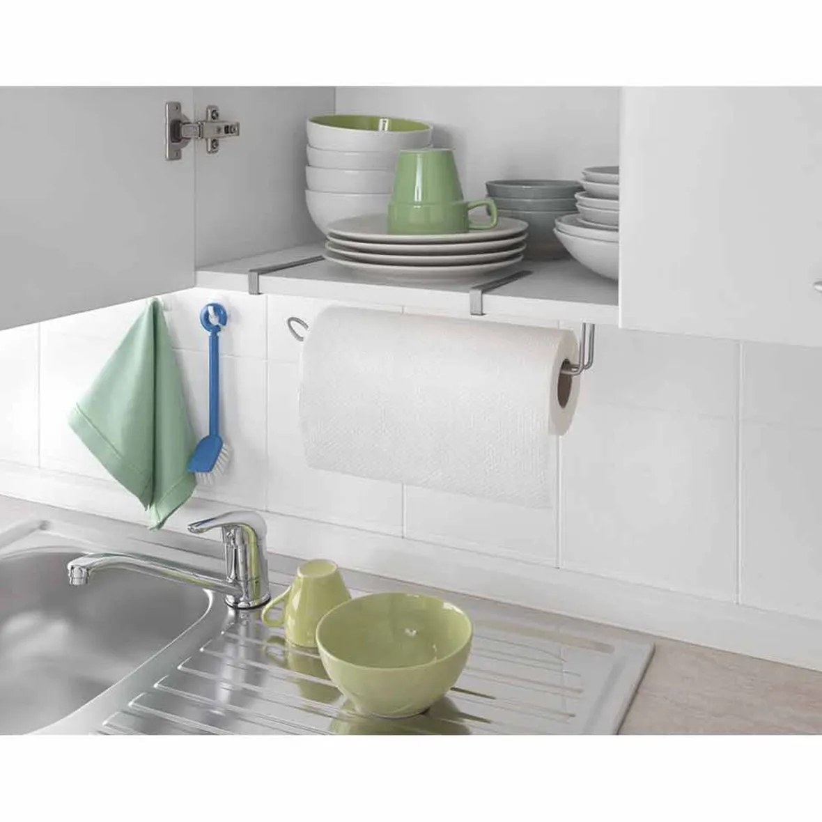 Rangement De Cuisine<Gifi Porte essuie tout Metaltex à fixer sur étagère
