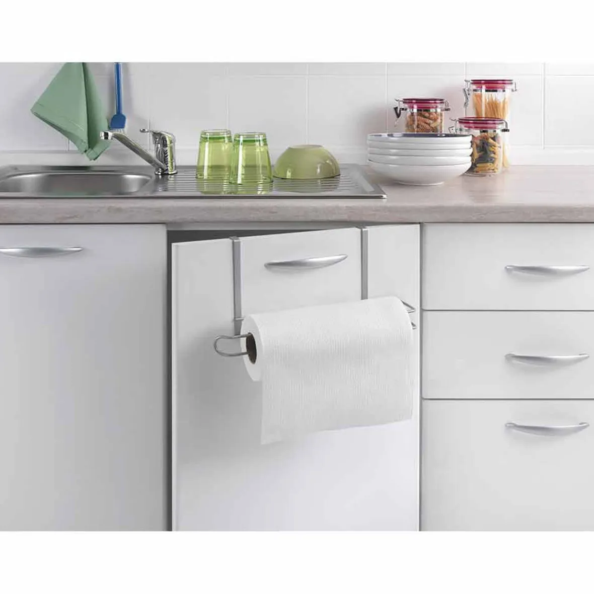 Rangement De Cuisine<Gifi Porte essuie tout Metaltex à fixer sur étagère