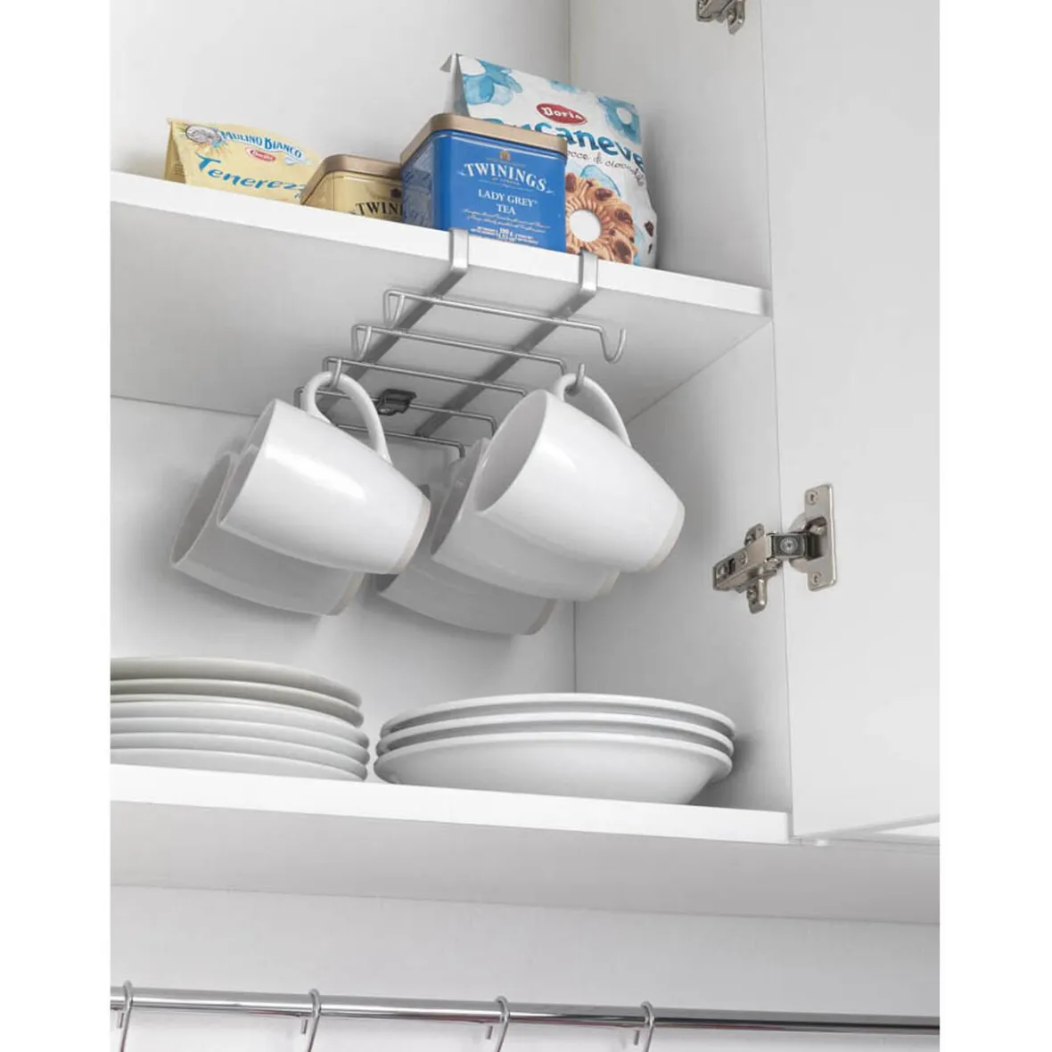 Rangement De Cuisine<Gifi Porte tasse x10 Metaltex à fixer sur étagère