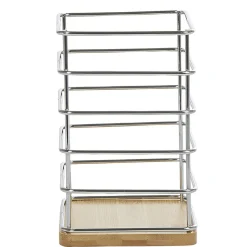 Rangement De Cuisine<Gifi Porte ustensiles de cuisine en métal avec socle en bambou