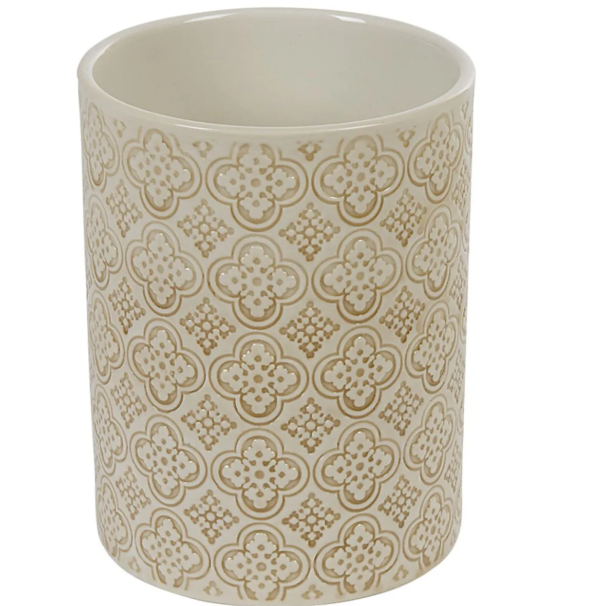 Rangement De Cuisine<Gifi Pot à ustensiles de cuisine en céramique à motifs beige