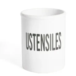 Rangement De Cuisine<Gifi Pot à ustensiles dolomite blanc Ø10xH13,2cm