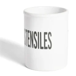 Rangement De Cuisine<Gifi Pot à ustensiles dolomite blanc Ø10xH13,2cm