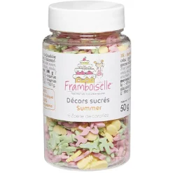 Préparation Culinaire<Gifi Pot de Décor en sucre Modèle Tropical Orange, Vert et Rose